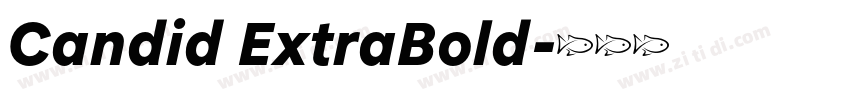 Candid ExtraBold字体转换